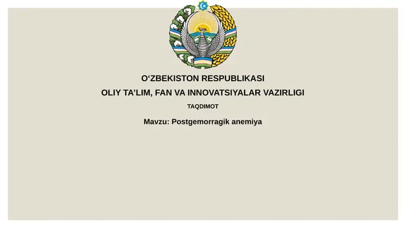 Postgemorragikanemiya