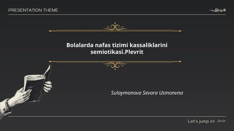 Bolalarda nafas tizimi kassaliklarini semiotikasi.Plevrit