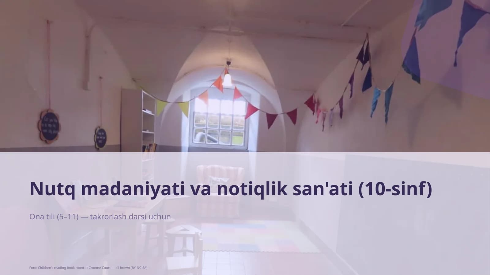 Nutq madaniyati va notiqlik san'ati (10-sinf)