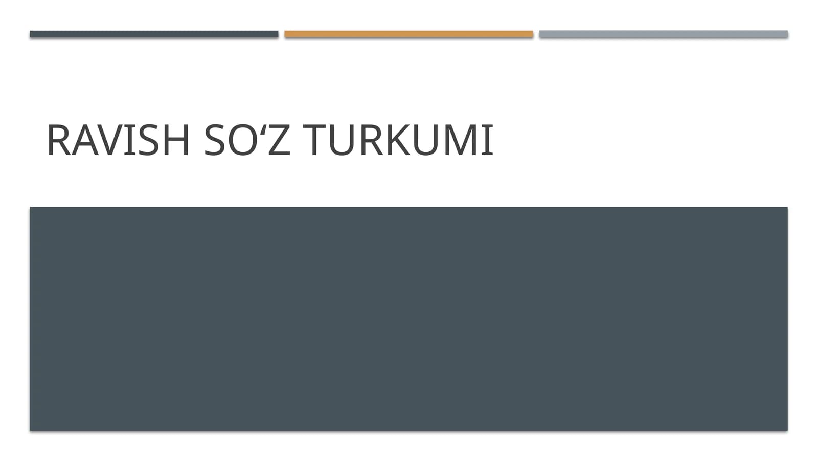 Ravish soʻz turkumi