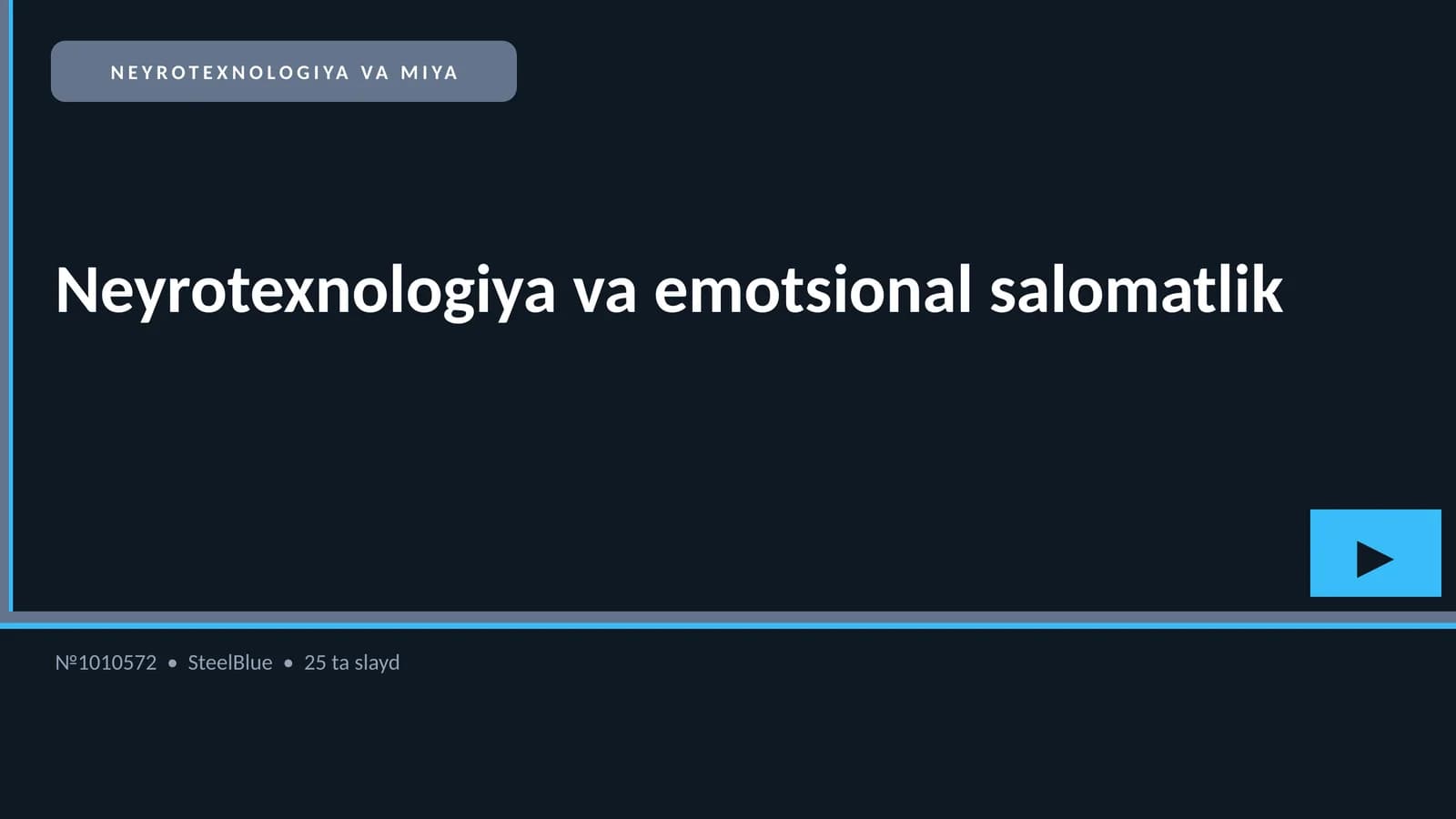 NEYROTEXNOLOGIYA VA MIYA