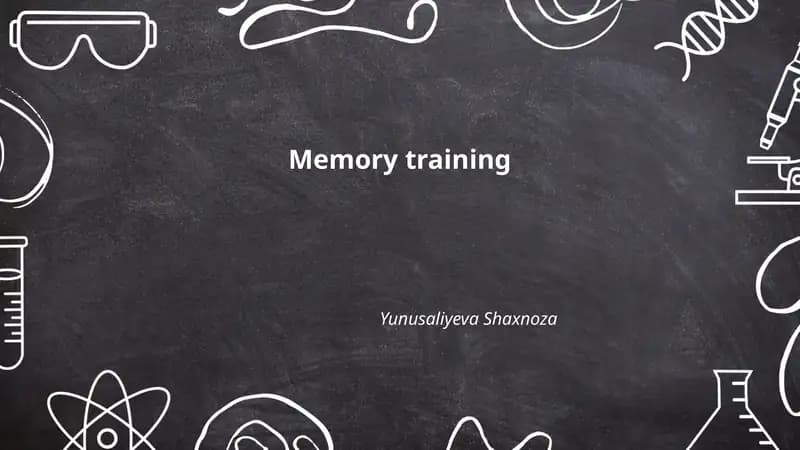 Memory training