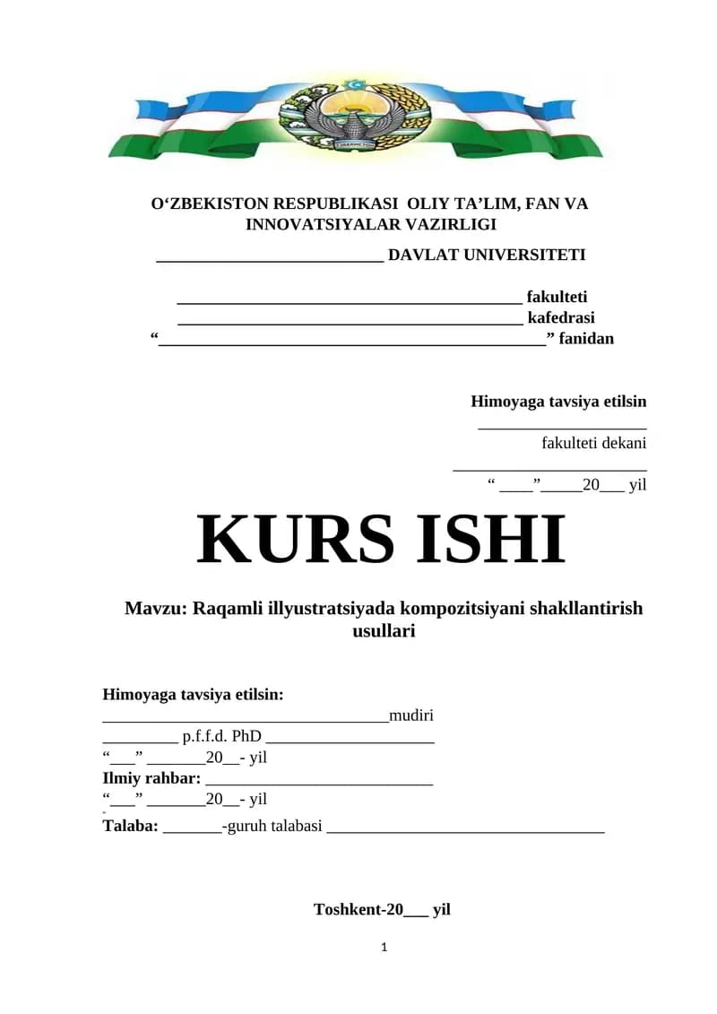 Raqamli illyustratsiyada kompozitsiyani shakllantirish usullari