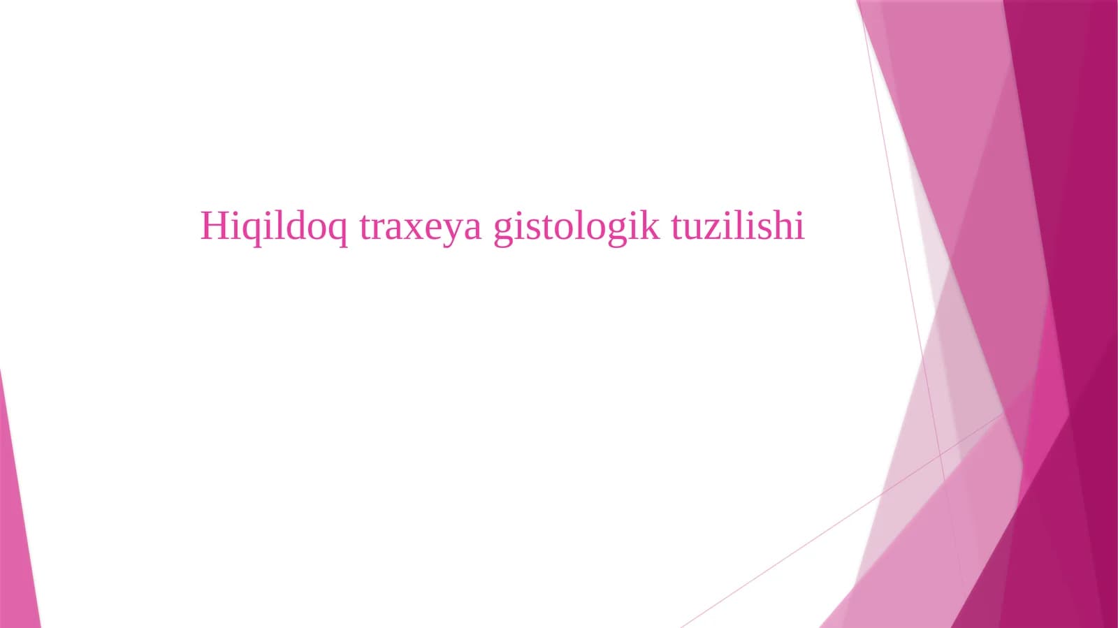 Hiqildoq traxeya gistologik tuzilishi