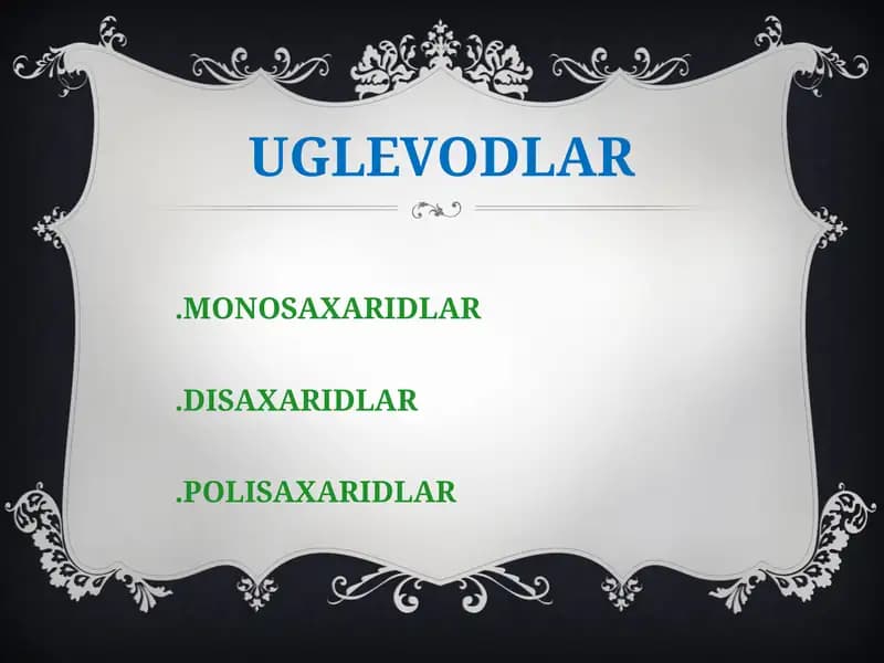 Uglevodlar