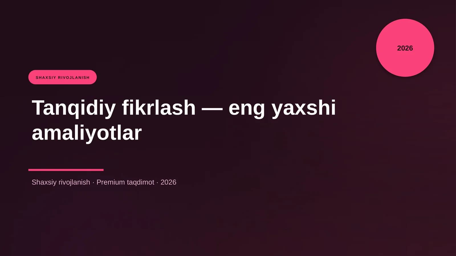Tanqidiy fikrlash — eng yaxshi amaliyotlar