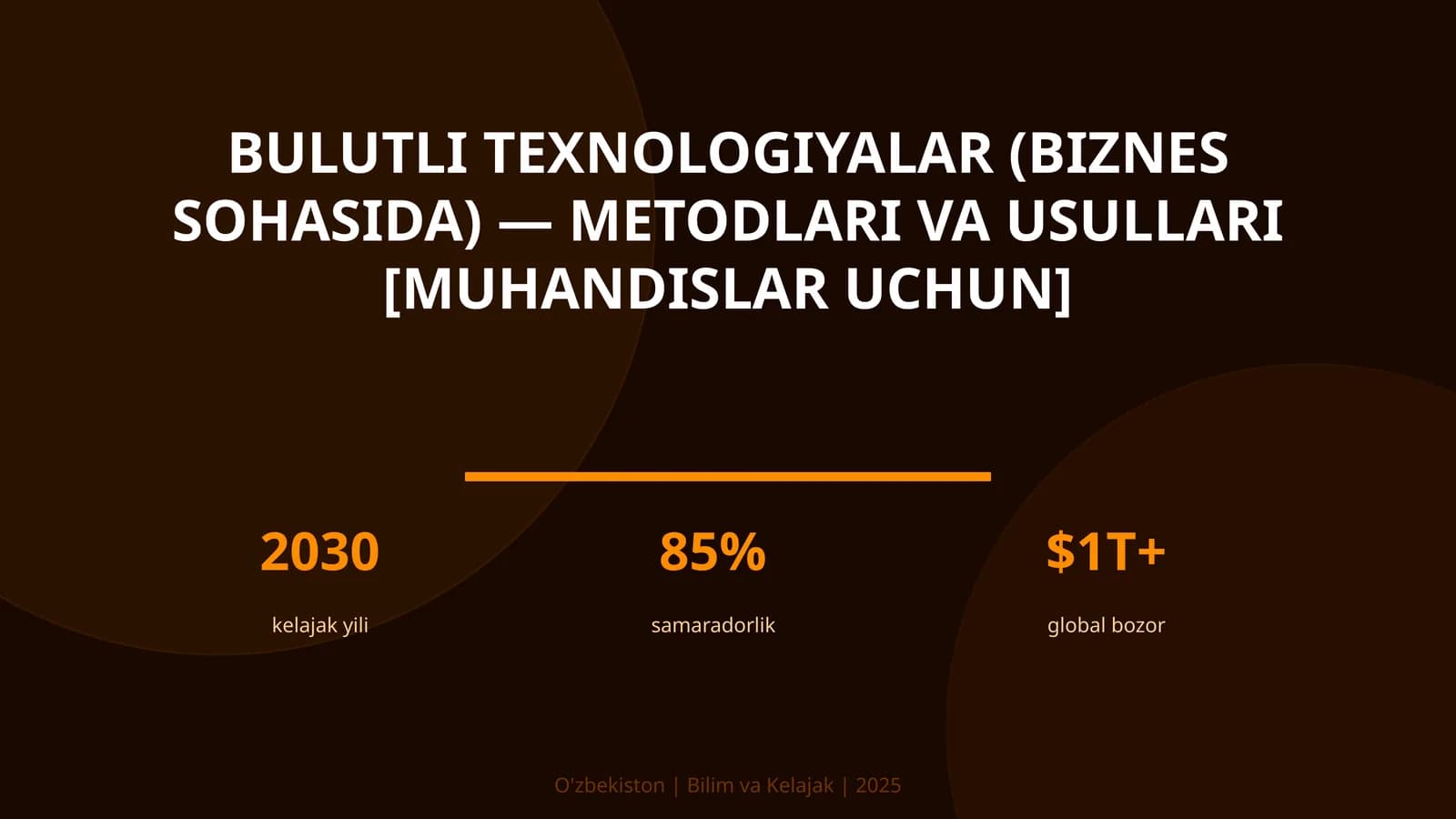Bulutli texnologiyalar (biznes sohasida) — metodlari va usullari [muhandislar uchun]