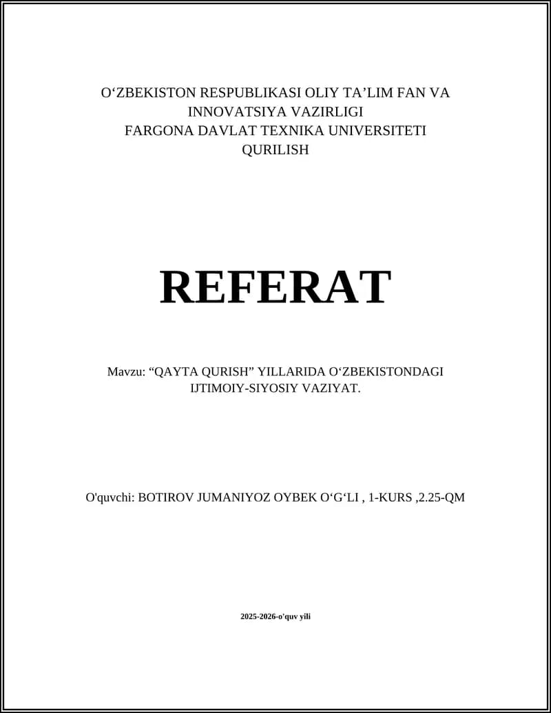 Qayta qurish siyosati