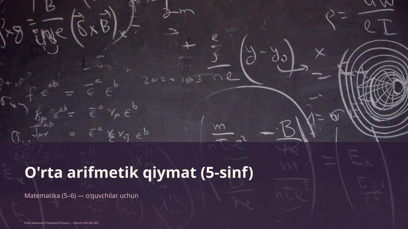 O'rta arifmetik qiymat (5-sinf)