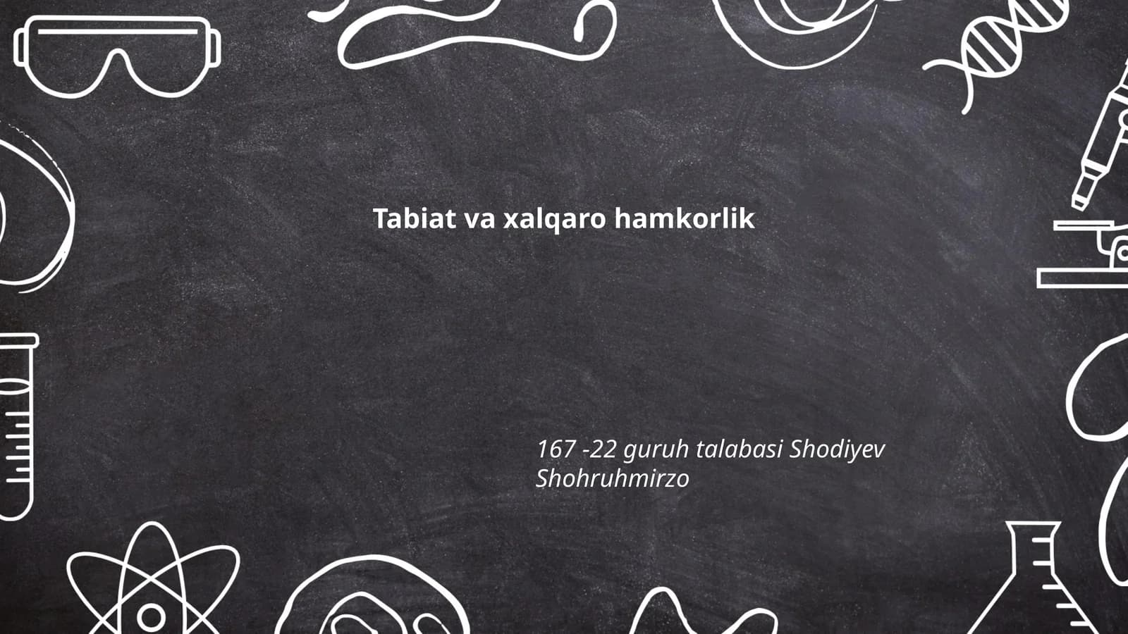 Tabiat va xalqaro hamkorlik