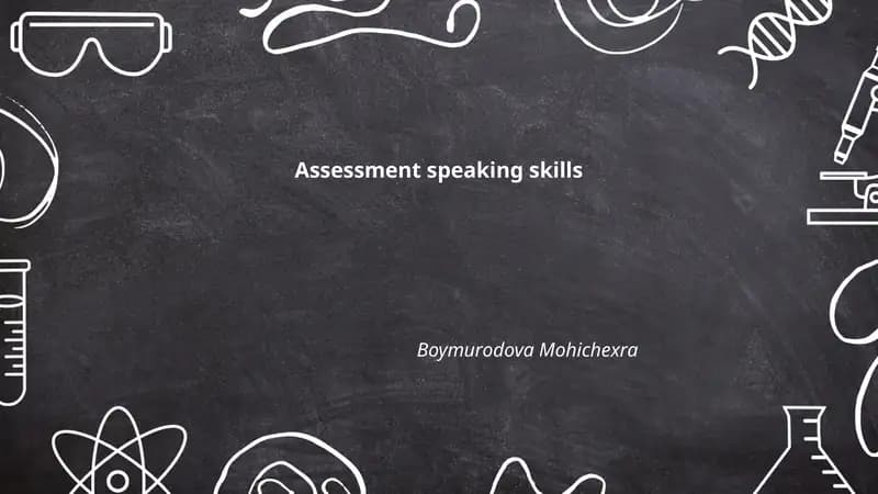 Assessment speaking skills