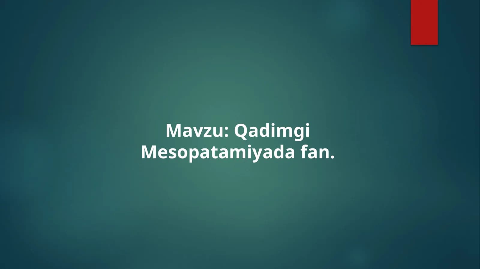 Qadimgi Mesopatamiyada fan