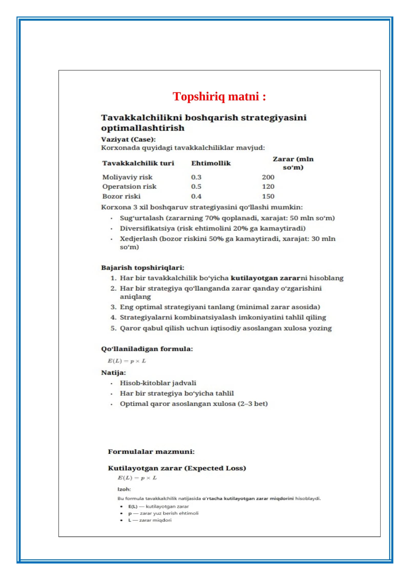 TAVAKKALCHILIKNI BOSHQARISH: TO‘LIQ ILMIY TAHLIL