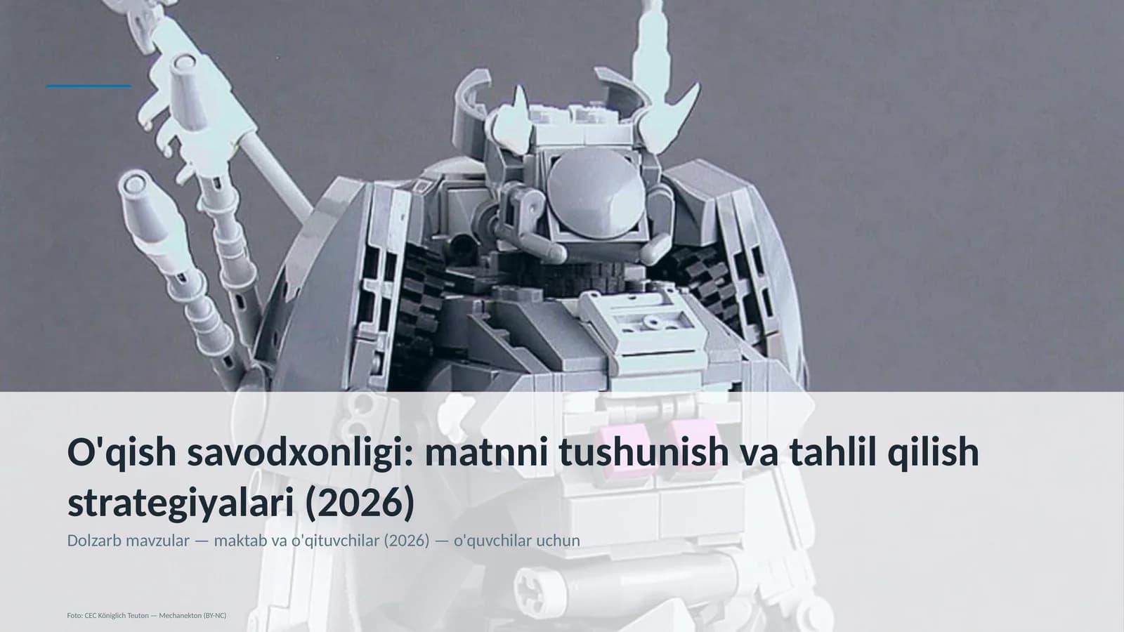 O'qish savodxonligi: matnni tushunish va tahlil qilish strategiyalari (2026)