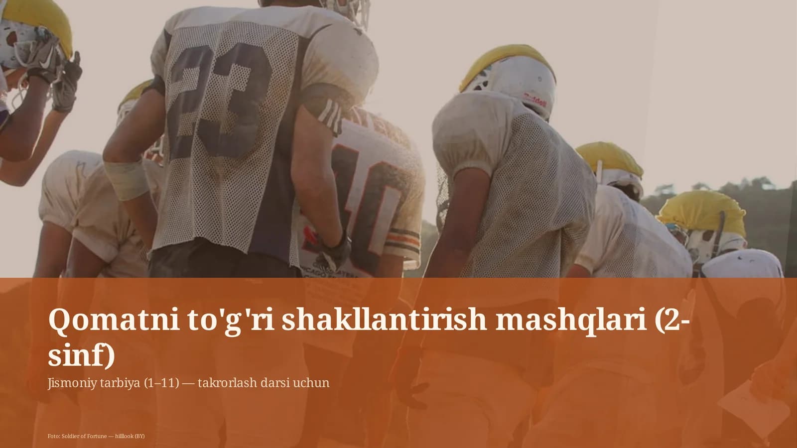 Qomatni to'g'ri shakllantirish mashqlari (2-sinf)