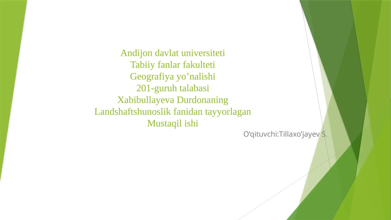 Landshaftlardagi moddaning biokimyoviy aylanishi