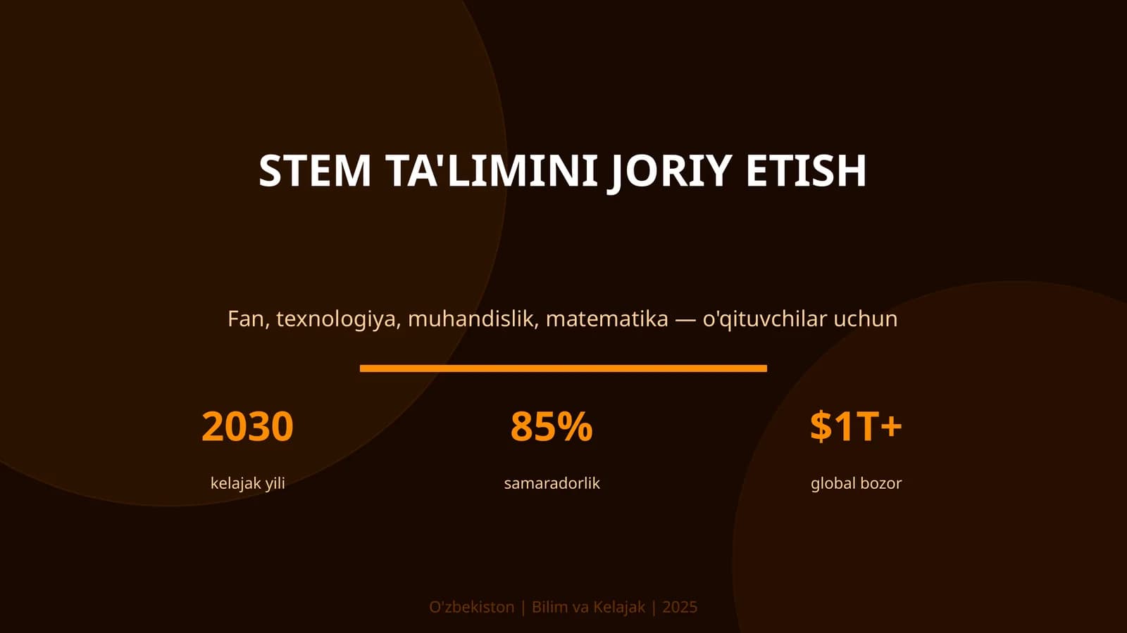STEM TA'LIMINI JORIY ETISH