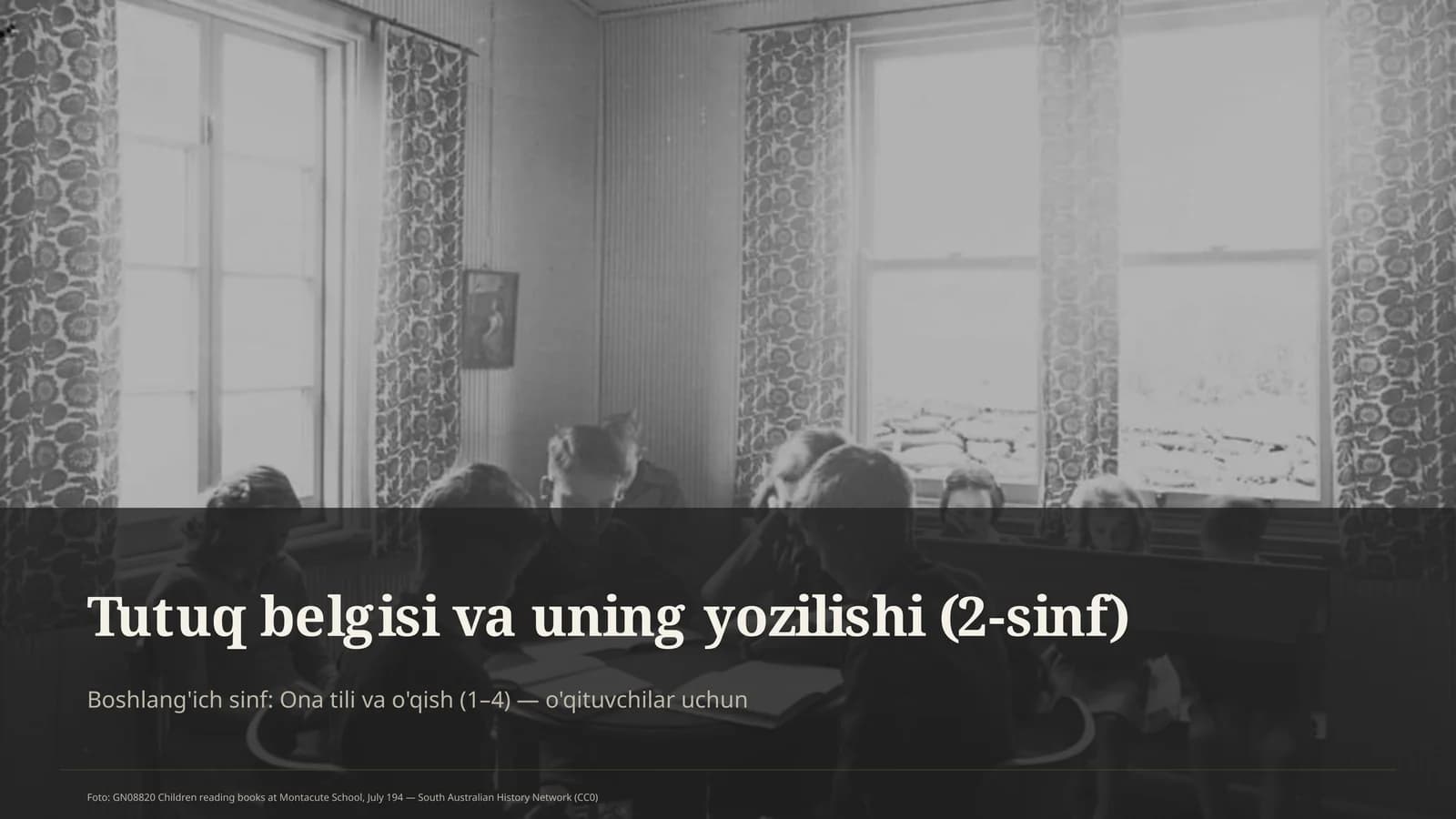 Tutuq belgisi va uning yozilishi (2-sinf)
