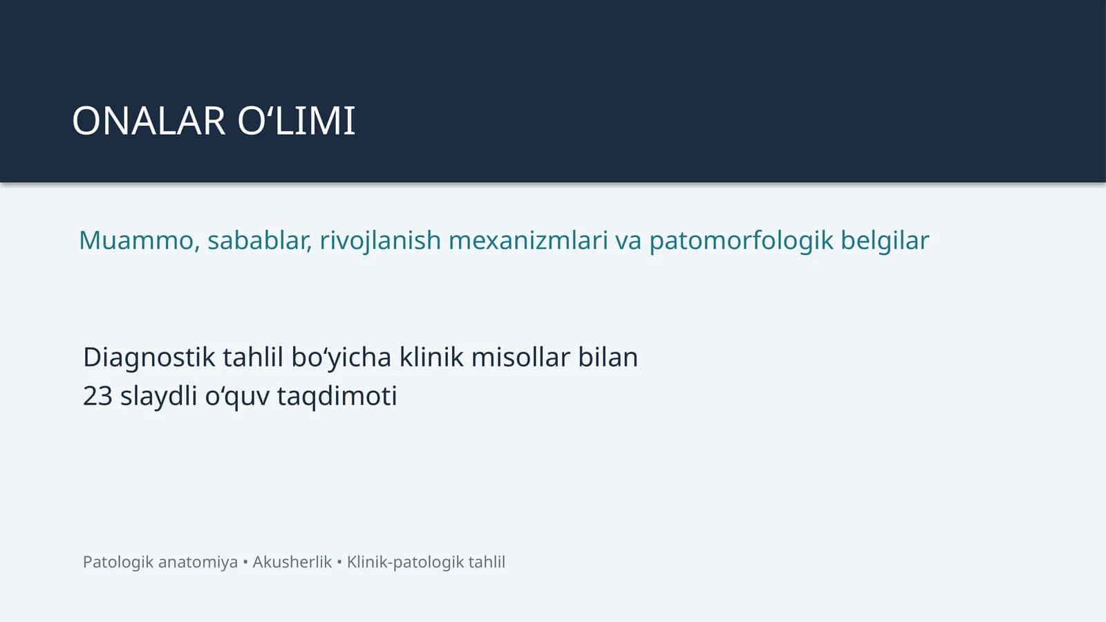 [ONALAR O‘LIMI]