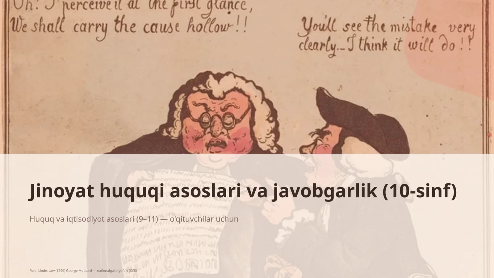Jinoyat huquqi asoslari va javobgarlik (10-sinf)
