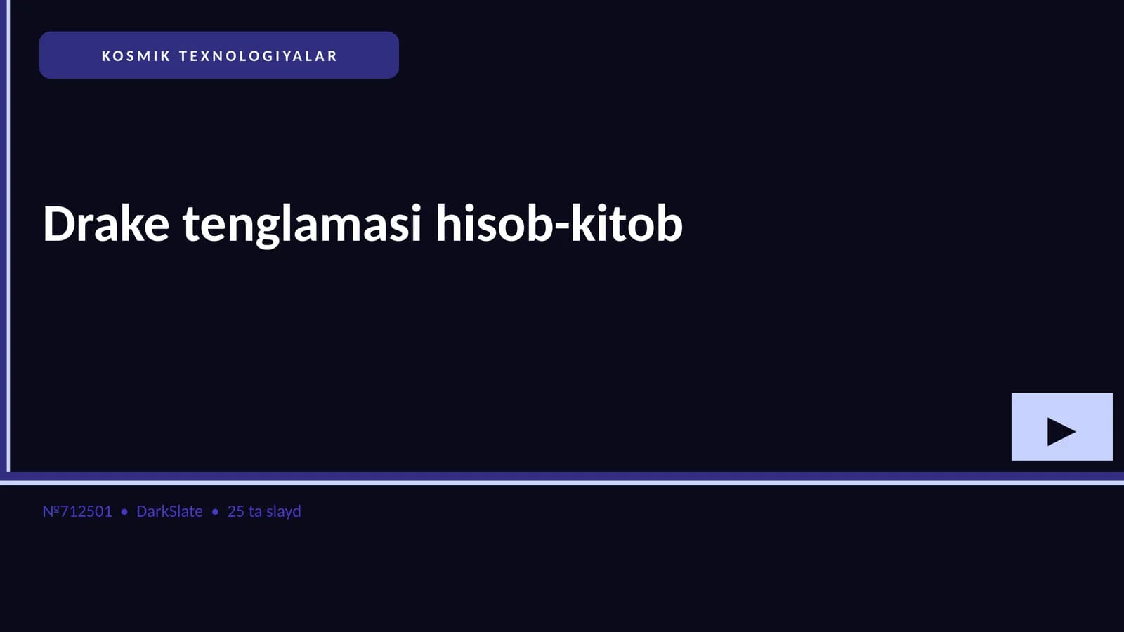 Drake tenglamasi hisob-kitob