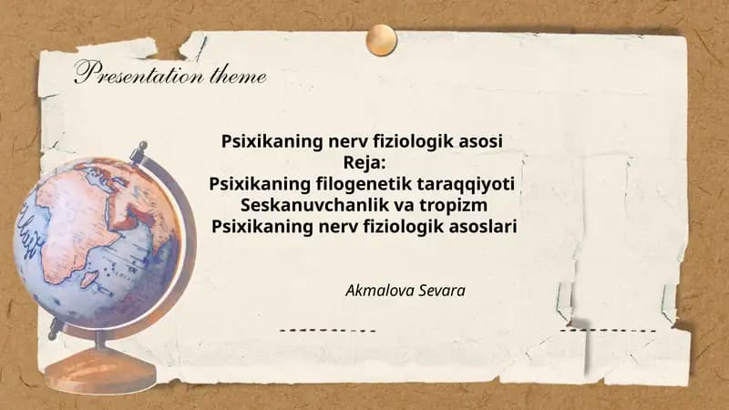 Psixikaning nerv fiziologik asosi