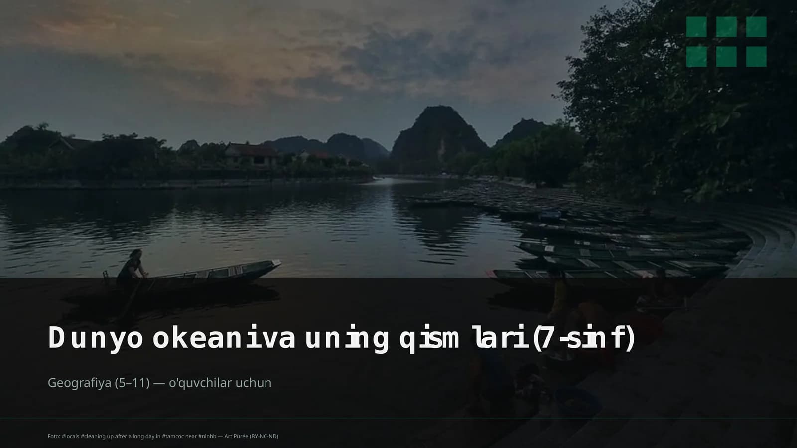Dunyo okeani va uning qismlari (7-sinf)