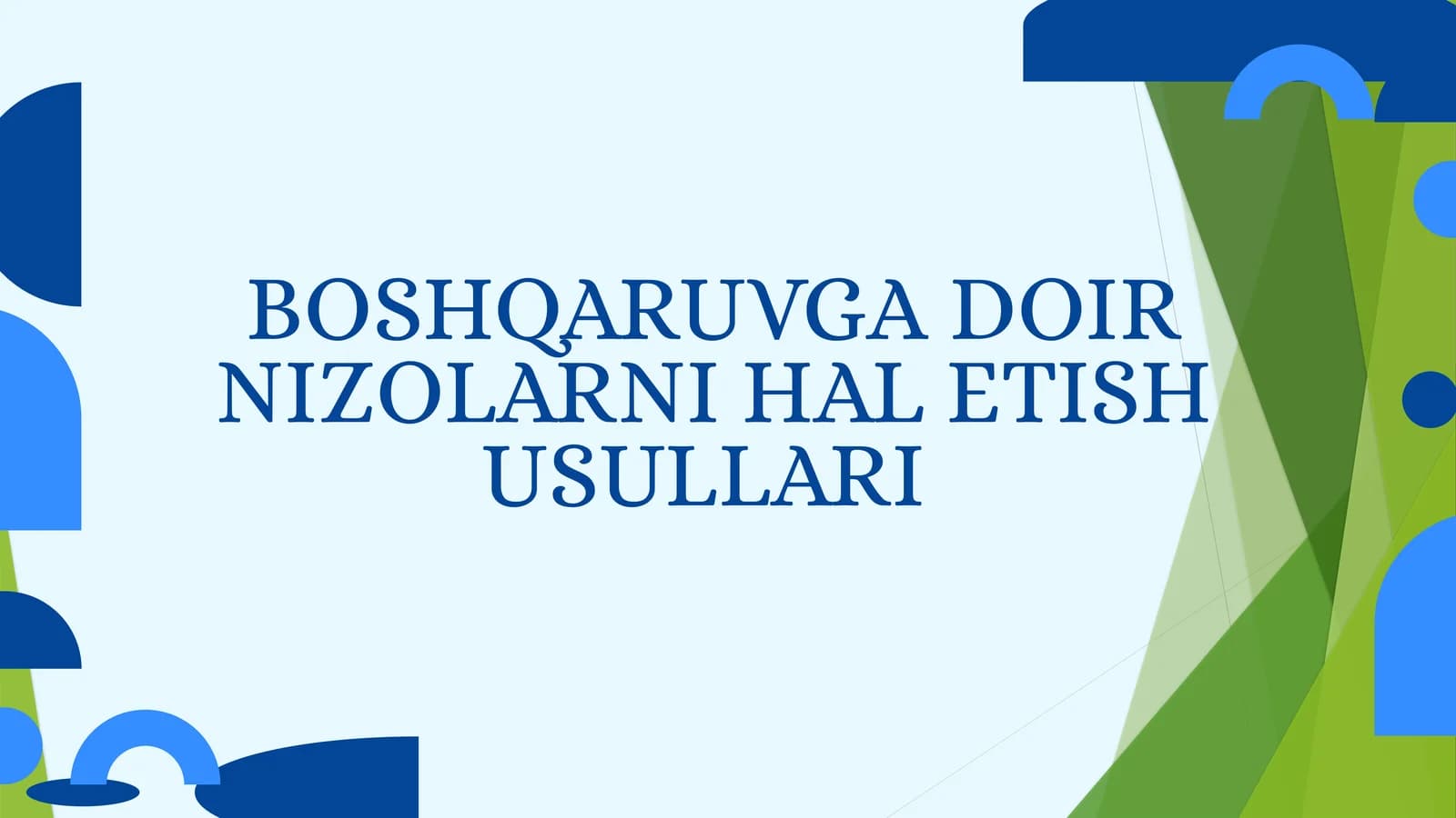Nizolar va ularni boshqarishning 5 ta asosiy strategiyasi