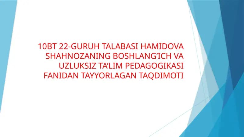 Pedagogik fikrlar