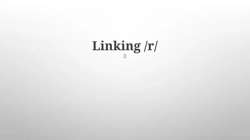 Linking /r/