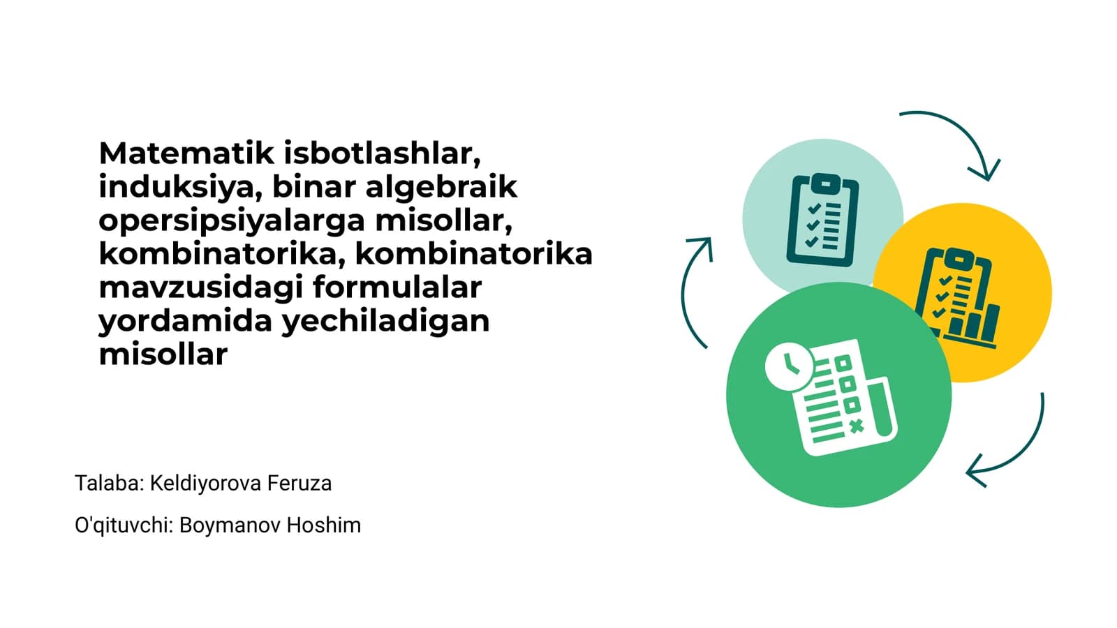 Matematik isbotlashlar asoslari