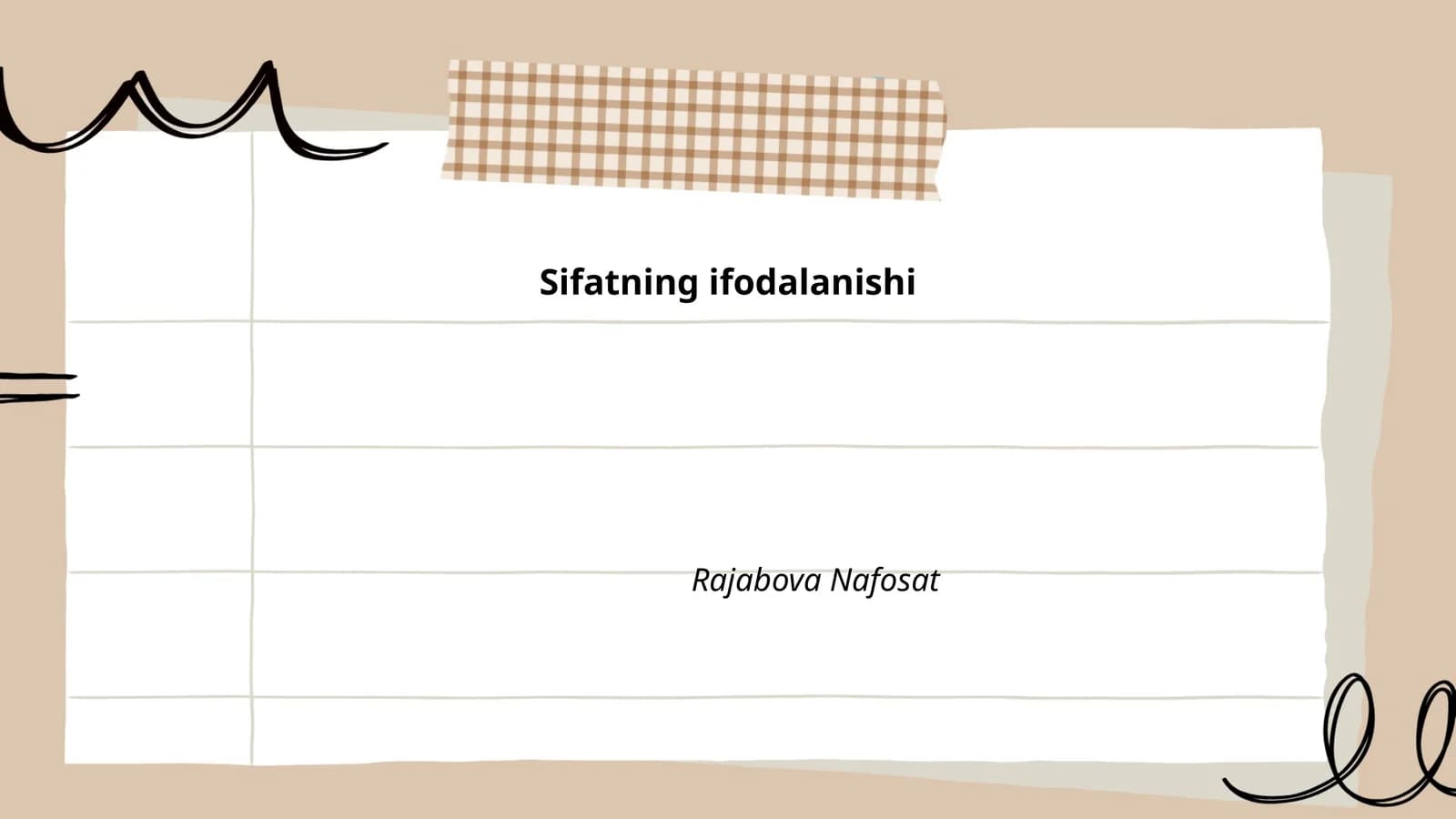 Sifatning ifodalanishi