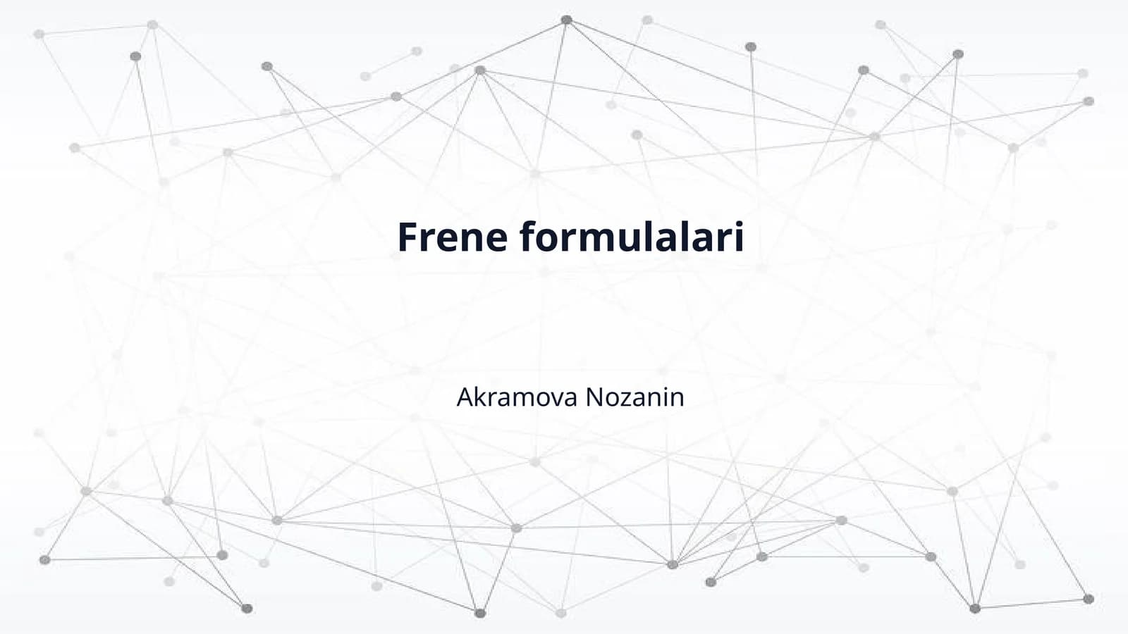 Frene formulalari