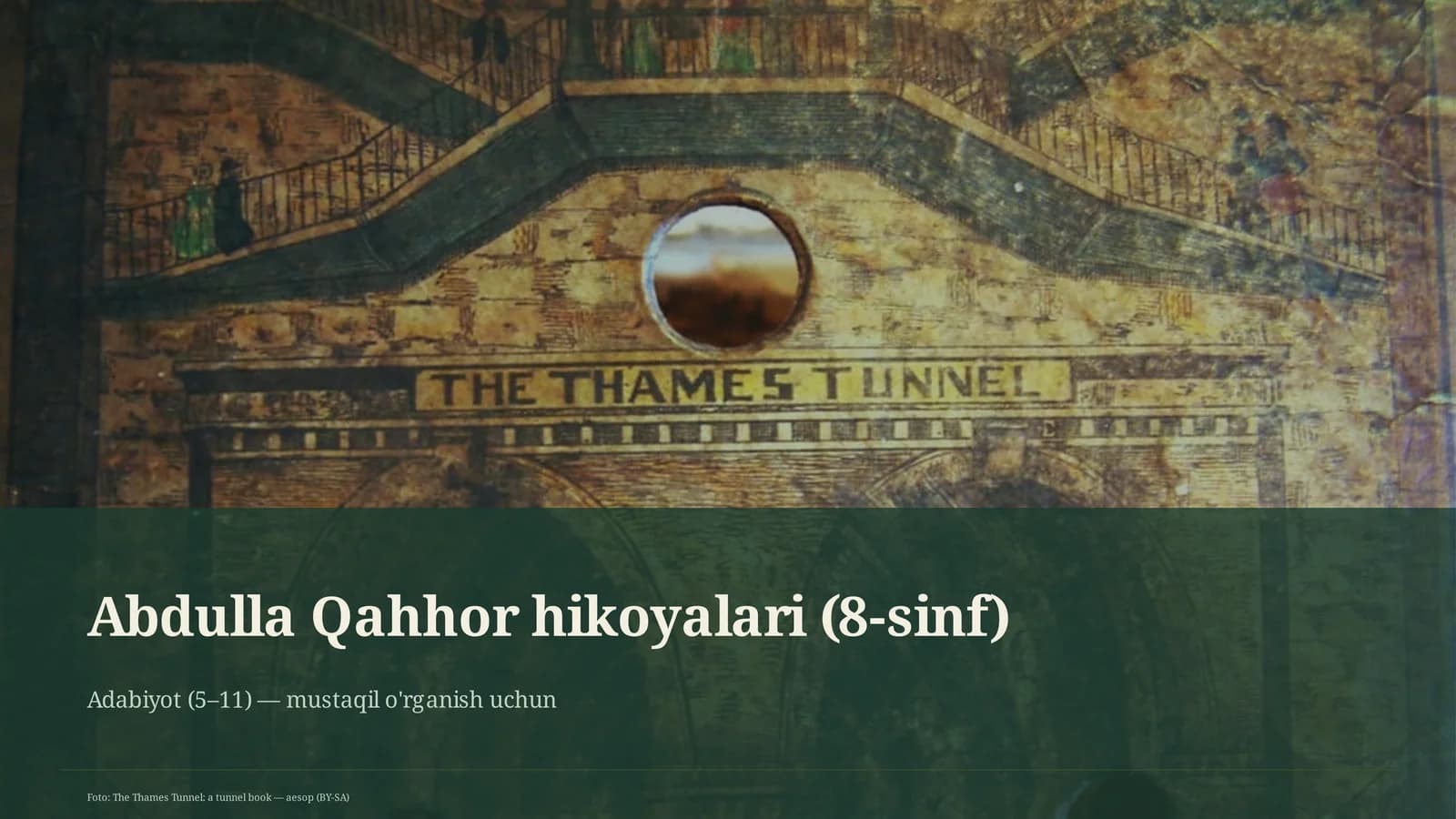 Abdulla Qahhor hikoyalari (8-sinf)