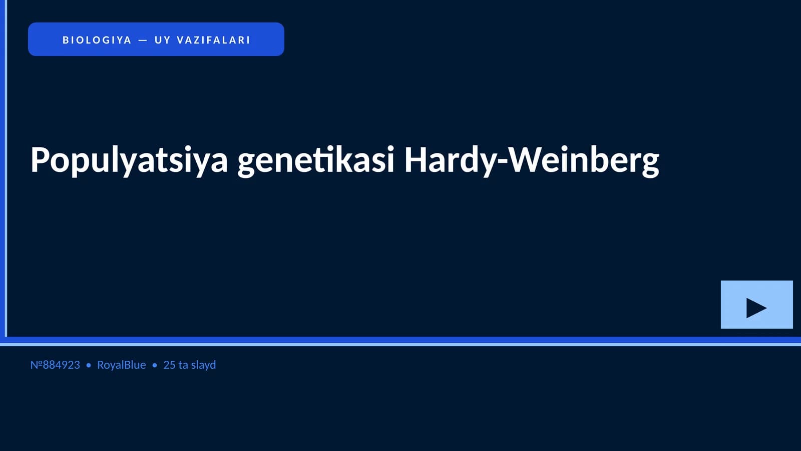 Populyatsiya genetikasi Hardy-Weinberg