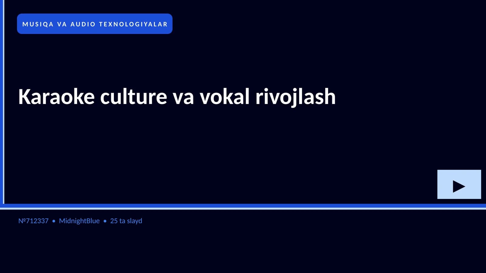 Musiqa va Audio Texnologiyalar