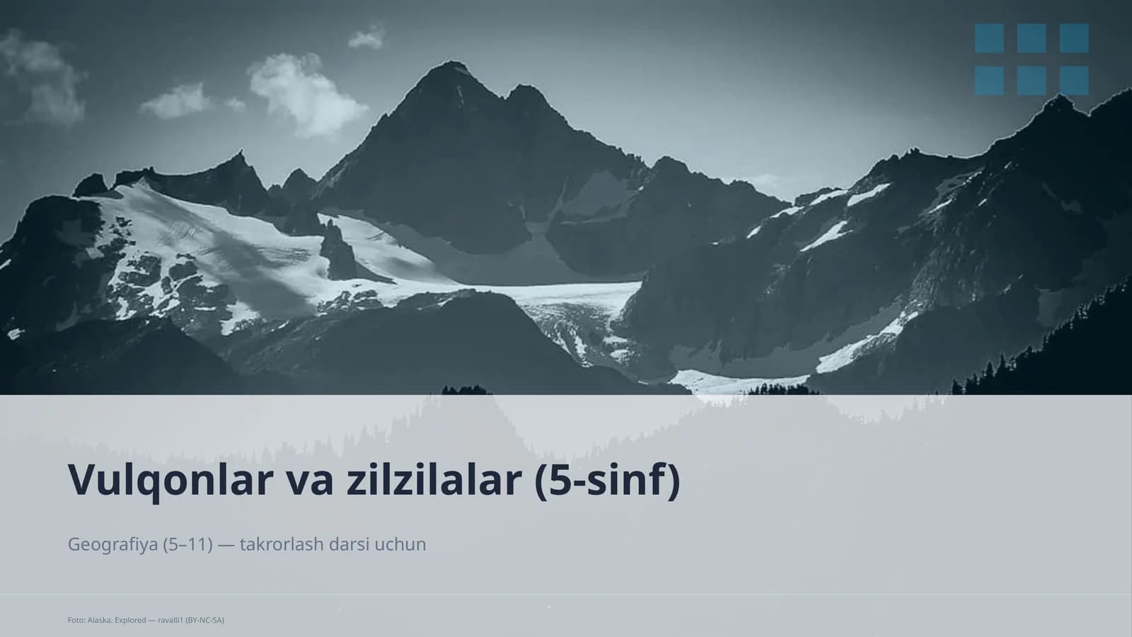 Vulqonlar va zilzilalar (5-sinf)