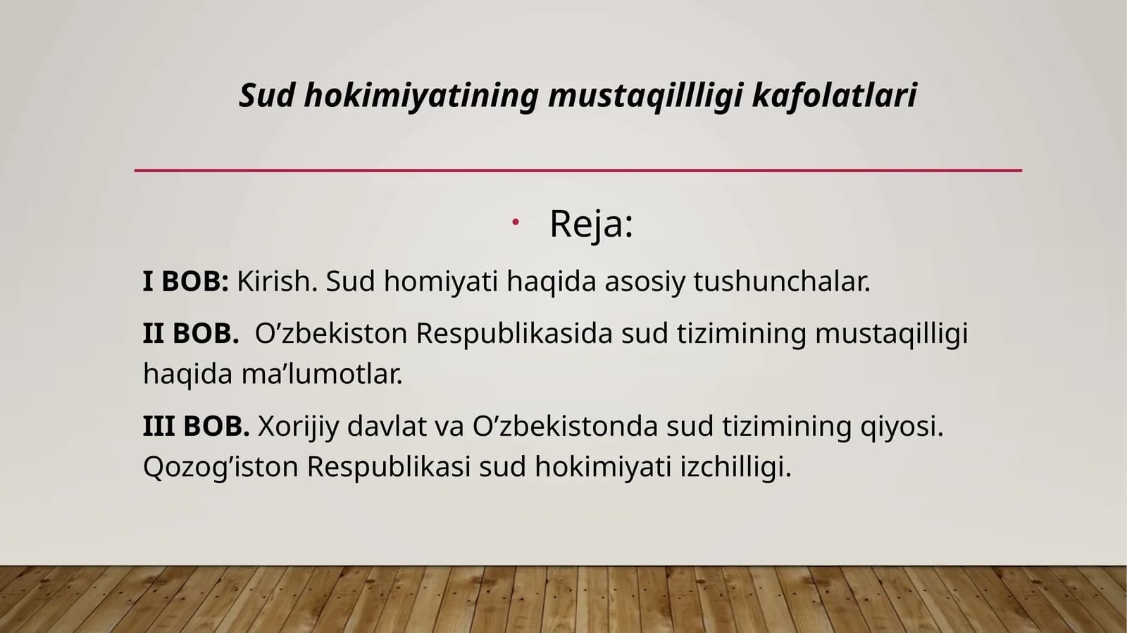 Sud hokimiyatining mustaqillligi kafolatlari