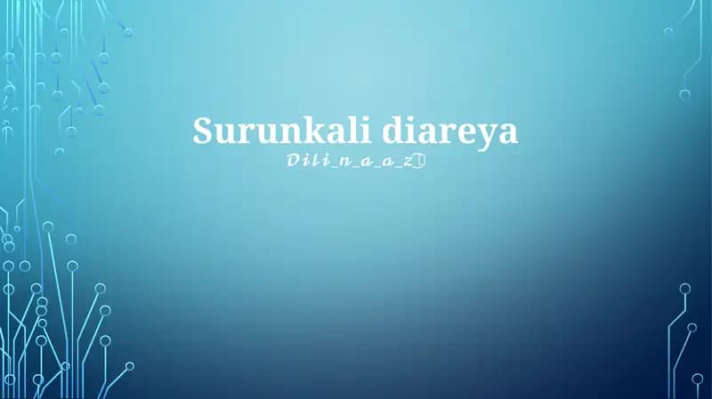 Surunkali diareya