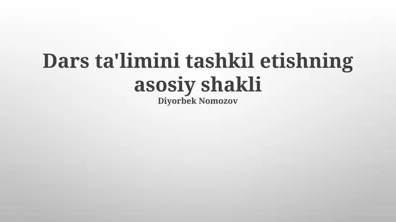 Aralash o'qitish