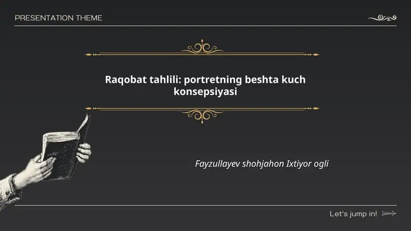 Raqobat tahlili: portretning beshta kuch konsepsiyasi