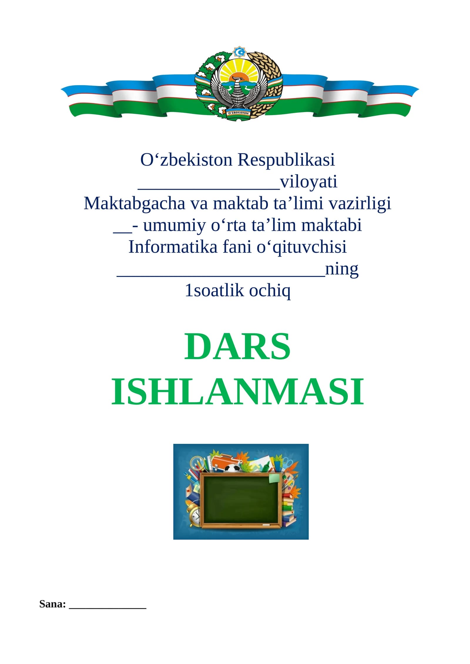 8-sinf informatika ochiq dars ishlanmasi4-chorak