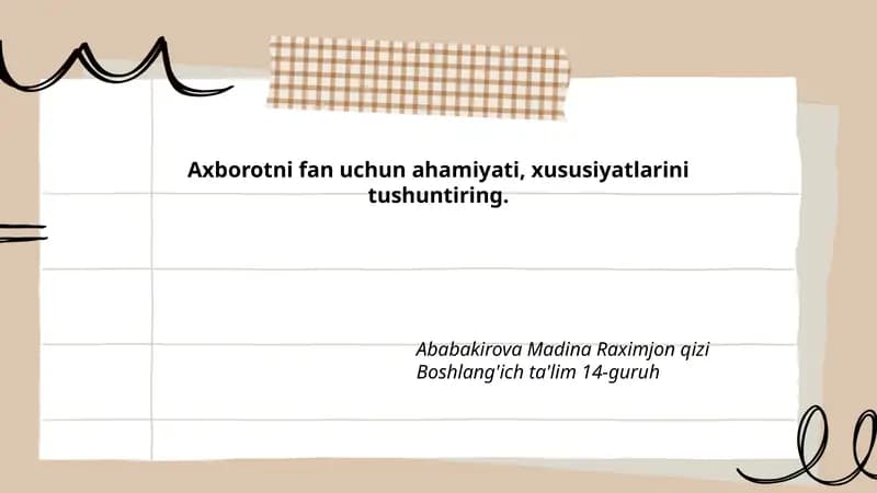 Axborotning ilm-fan taraqqiyotiga ta'siri