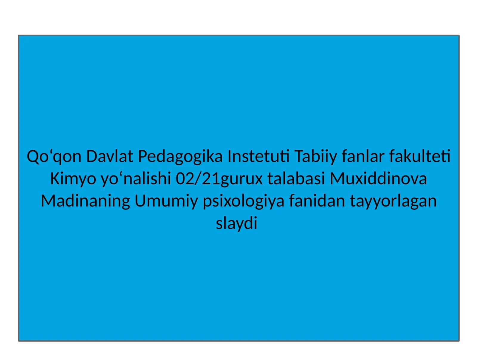 TA‘LIM PSIXOLOGIYASI