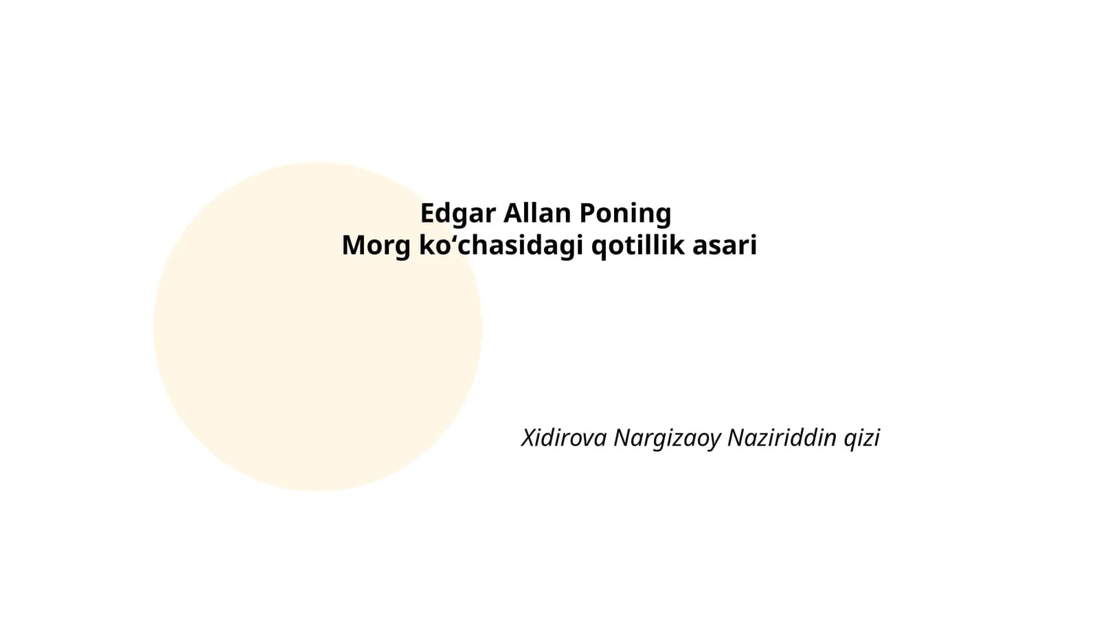 Morg koʻchasidagi qotillik asari