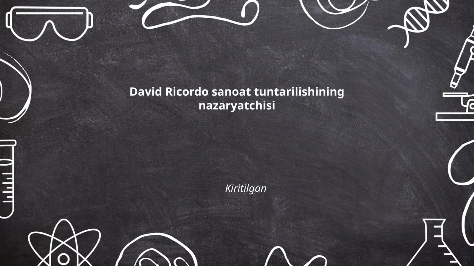 David Ricordo sanoat tuntarilishining nazaryatchisi