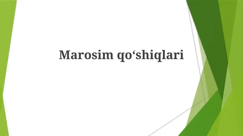 Marosimqoʻshiqlari