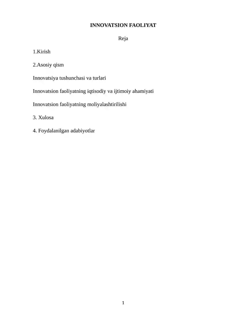 Innovatsion faoliyat