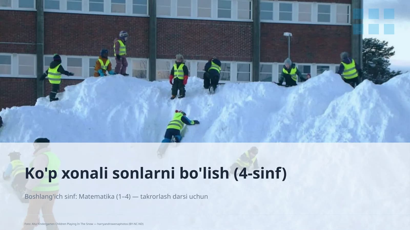 Ko'p xonali sonlarni bo'lish (4-sinf)
