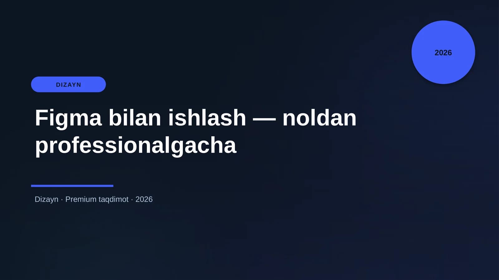 Figma bilan ishlash — noldan professionalgacha